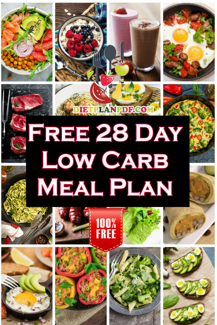 Low Carb Diet Meal Plan Losing Weight
 Free 28 Day 4 Week Low Carb Diet Weight Loss Meal Plan