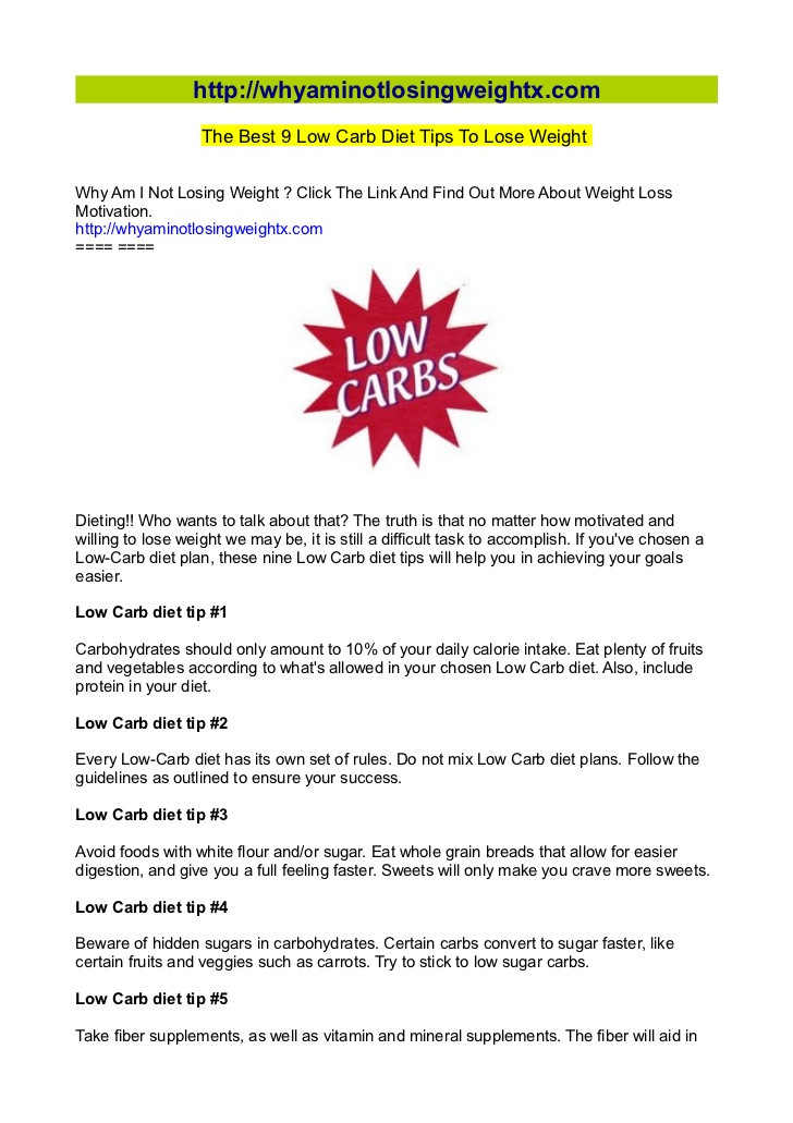 Low Carb Diet Tips
 The Best 9 Low Carb Diet Tips To Lose Weight