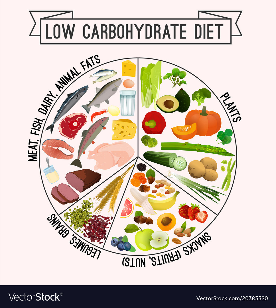 Low Carbohydrate Diet
 Low carbohydrate t poster Royalty Free Vector Image