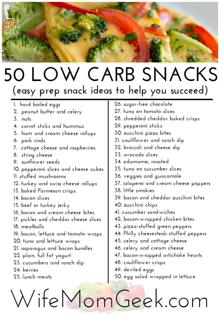 Low Carbohydrate Diet Snacks Ideas
 50 Low Carb Snack Ideas