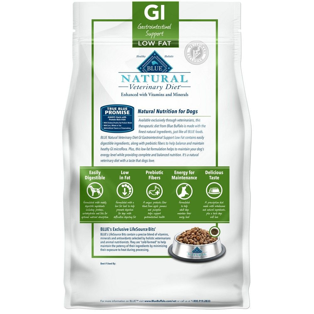 Low Fat Diet For Dogs
 GI Gastrointestinal Support Low Fat for Dogs Natural