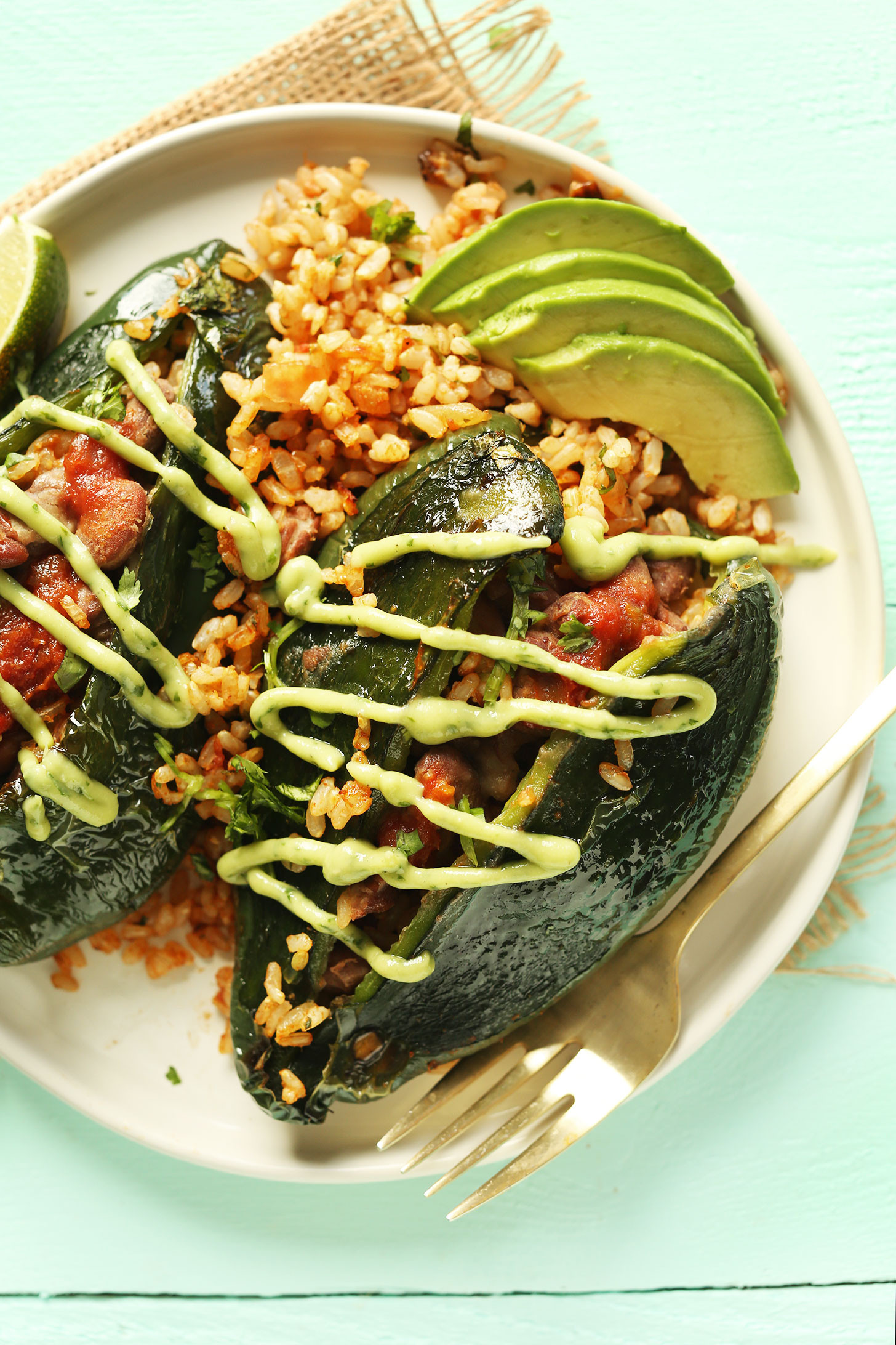 Mexican Plant Based Recipes
 Vegan Stuffed Poblano Peppers