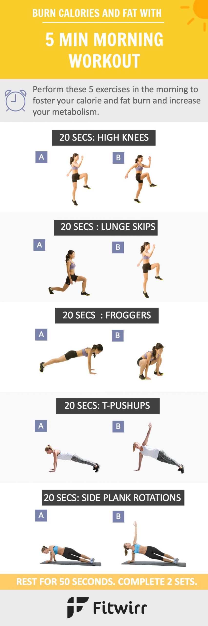 Morning Fat Burning Workout
 5 Minute Morning Workout Routine