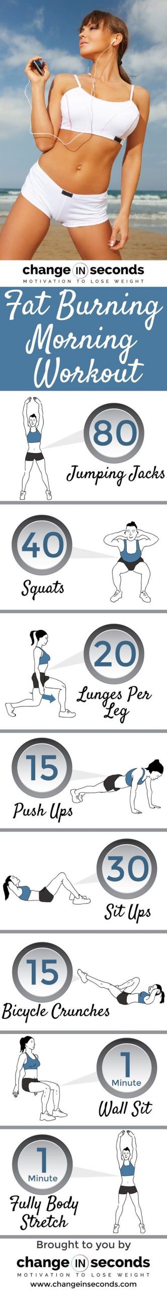 Morning Fat Burning Workout
 Muscle Get ripped and Jumping jacks on Pinterest