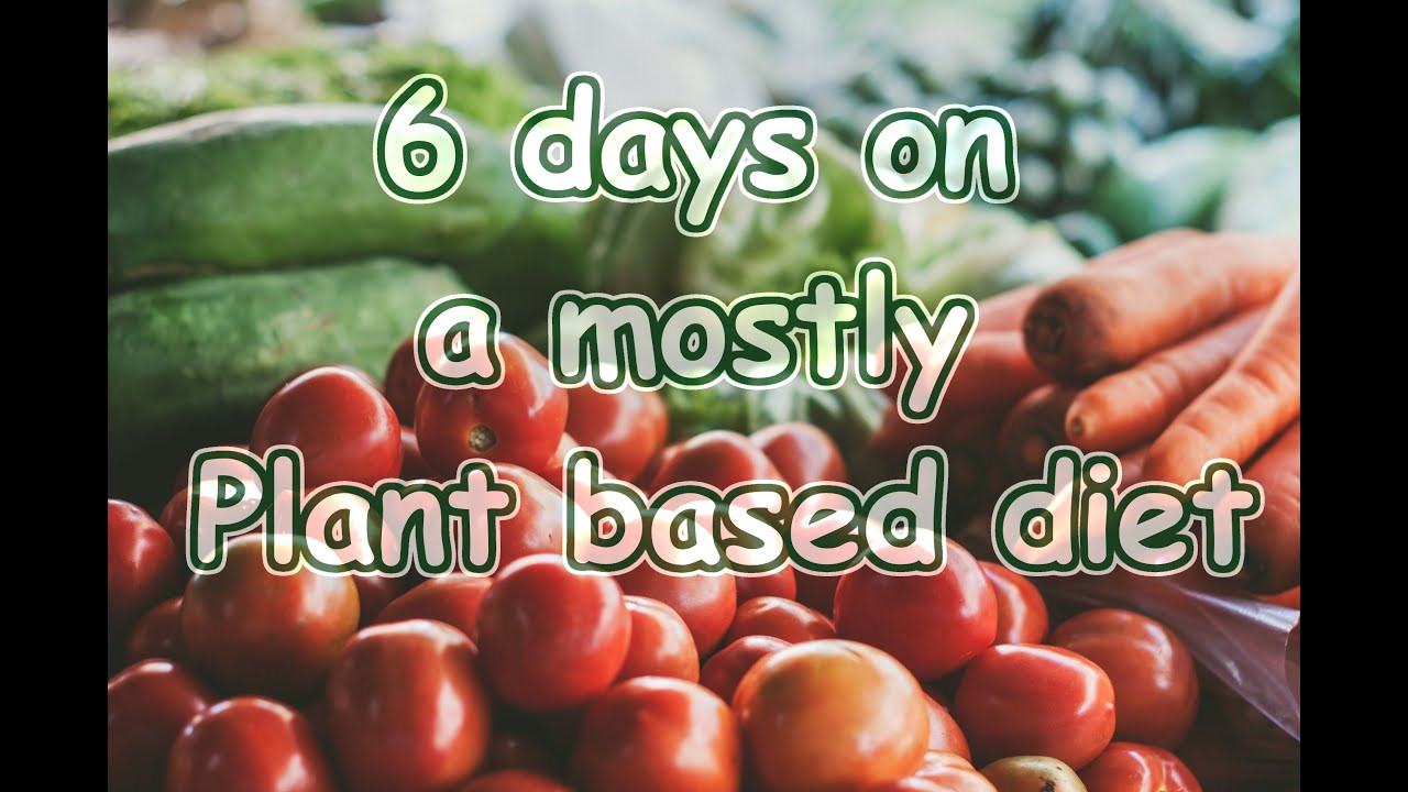 Mostly Plant Based Diet
 Six days on a mostly Plant Based Diet