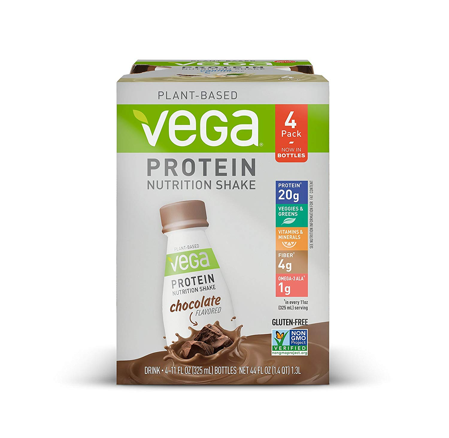 Non Soy Vegan Protein
 Vega Protein Nutrition Shake Chocolate 11floz Pack 12
