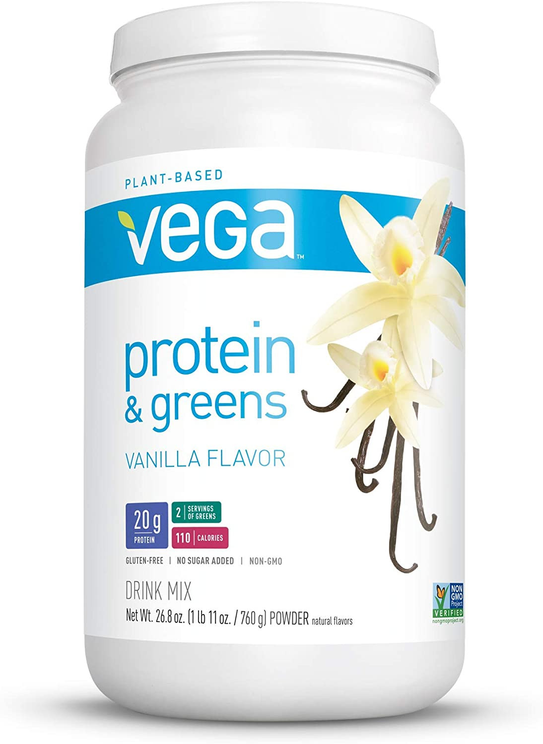 Non Soy Vegan Protein
 Vega Protein and Greens Tub Powder Vanilla 26 8 Ounce