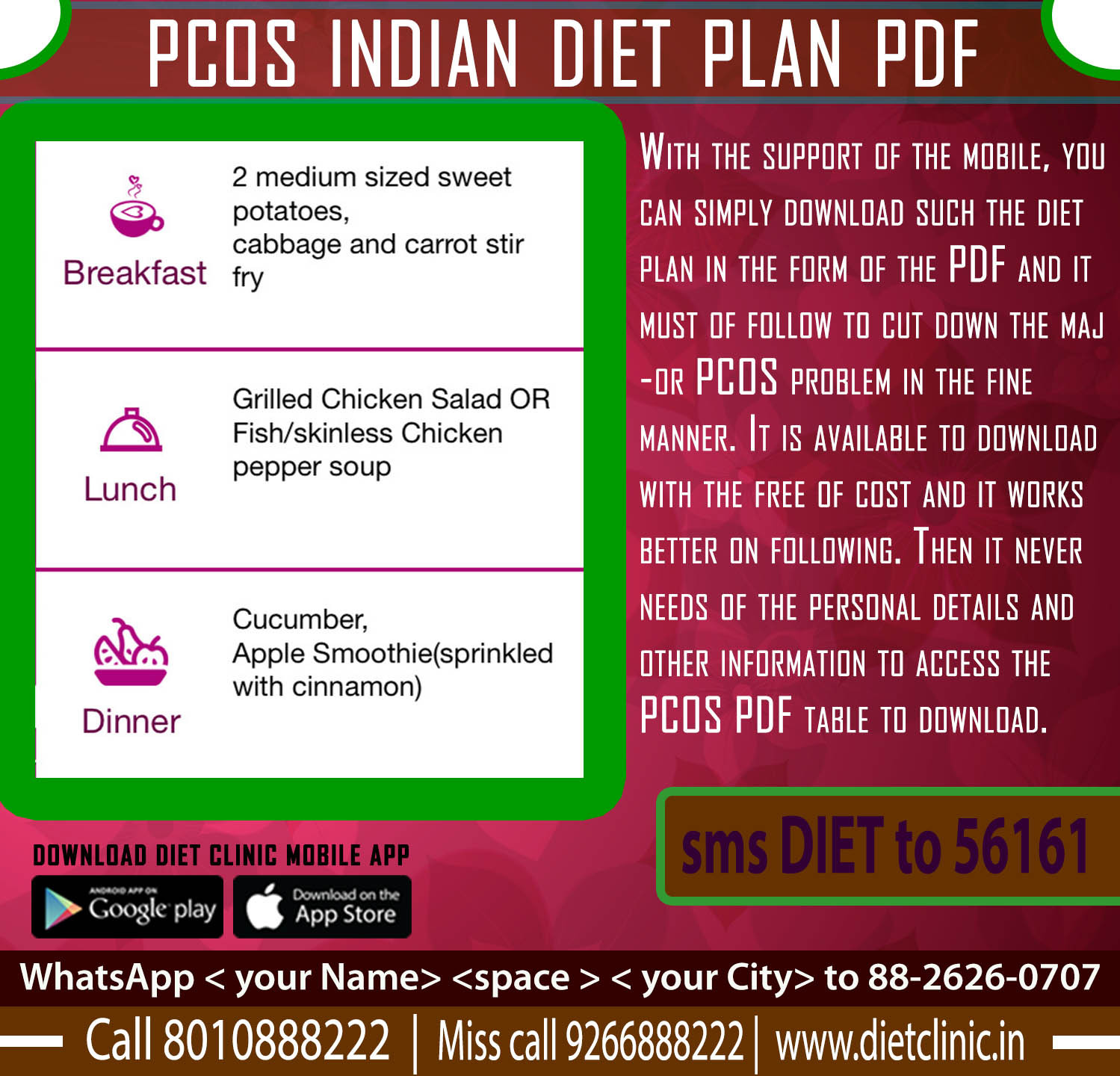 Pcos Weight Loss Meal Plan
 Diet Plan For Weight Loss Pcos Diet Plan
