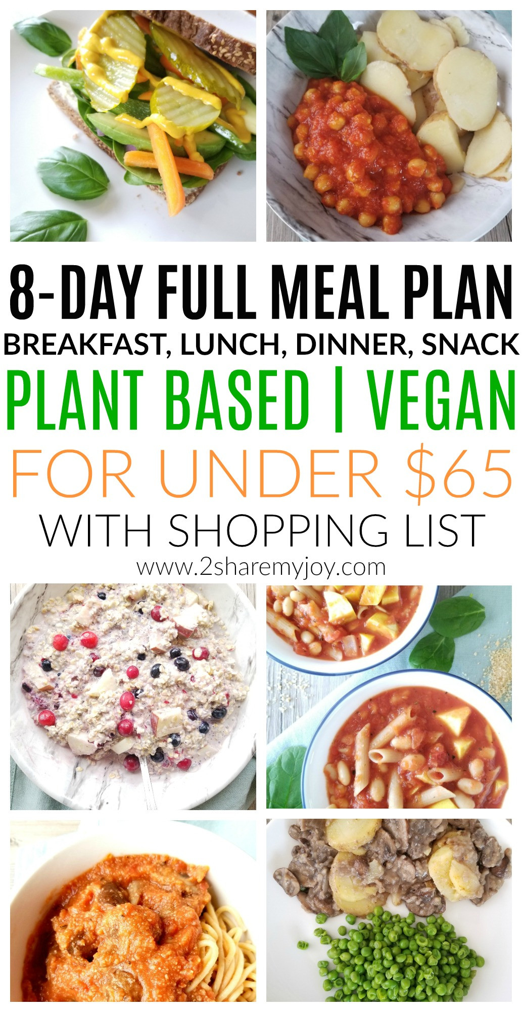 Plant Based Diet For Beginners On A Budget
 8 Day Plant Based Meal Plan on A Bud 2 MyJoy