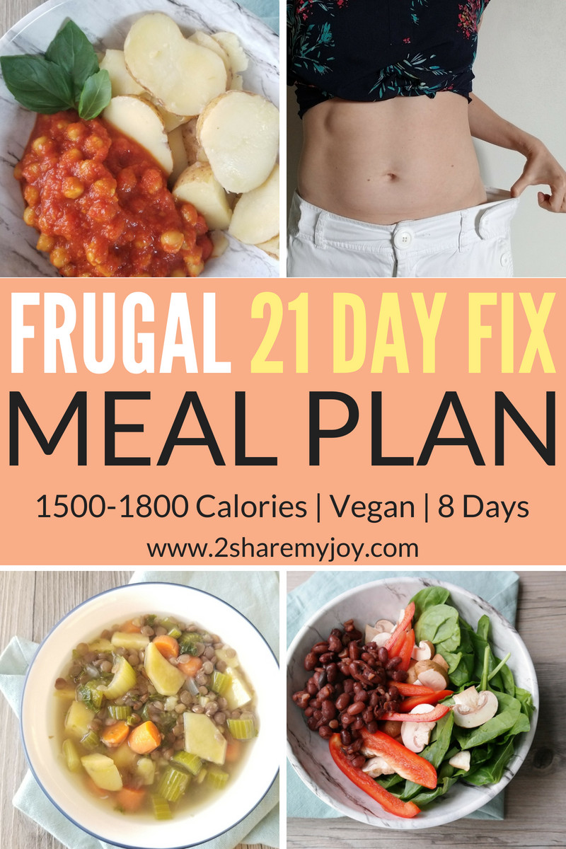 Plant Based Diet Meal Plan 21 Days
 Vegan 21 Day Fix Meal Plan 1 500 1 800 calories GF