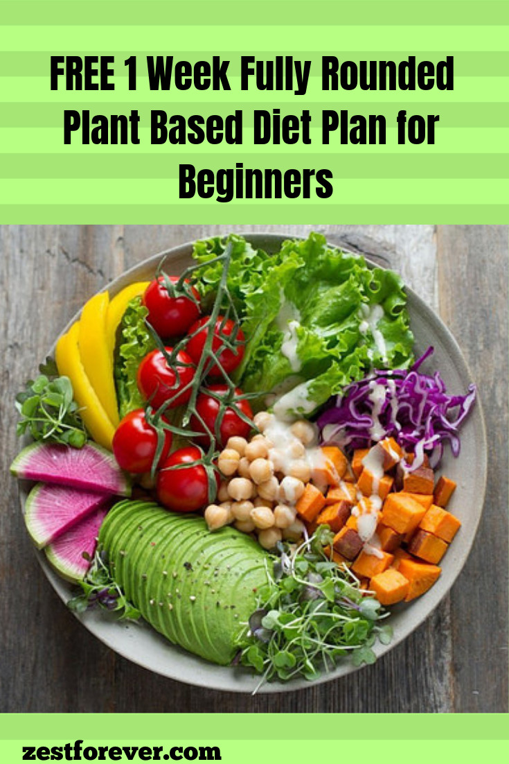 Plant Based Diet Meal Plan For Beginners
 1 week Plant Based Diet Meal Plan for Beginners Low