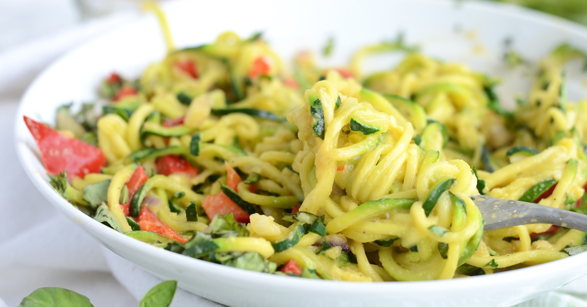 Plant Based Recipes Easy Low Carb
 Cheesy Vegan Zoodles Just 6 Ingre nts Low Calorie