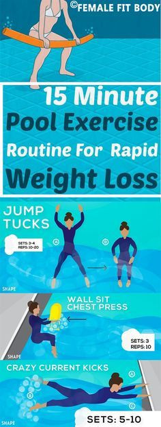 Pool Weight Loss Exercises
 15 Minute Pool Exercise Routine For Rapid Weight Loss