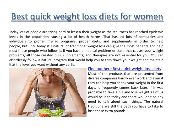 Quick Weight Loss For Women
 Best quick weight loss ts for women