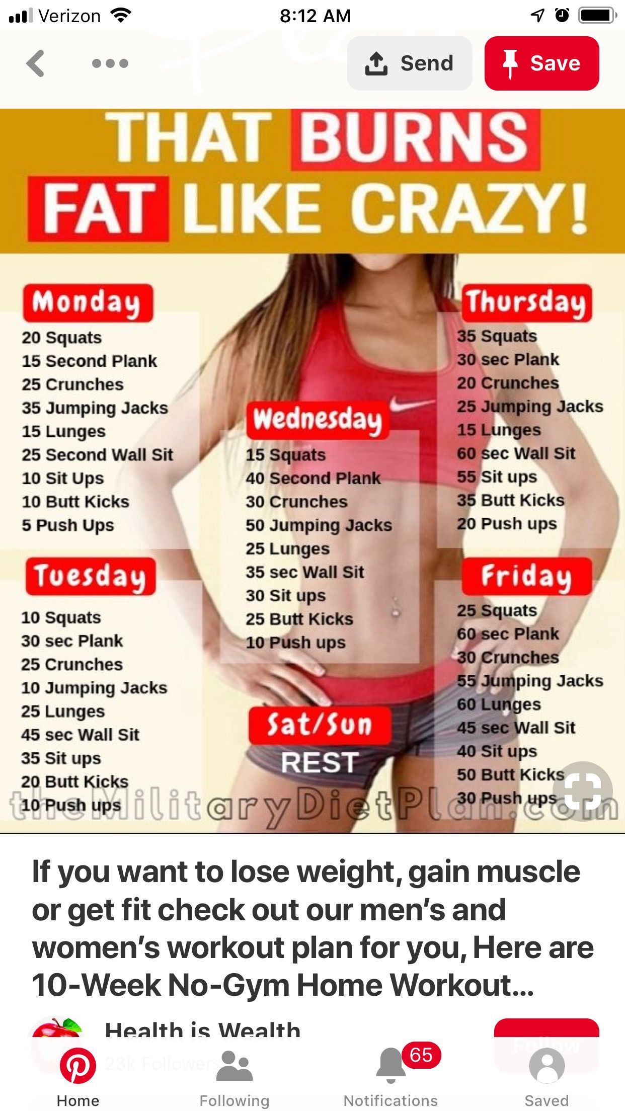 Quick Weight Loss Workout At Home
 Pin on fitness