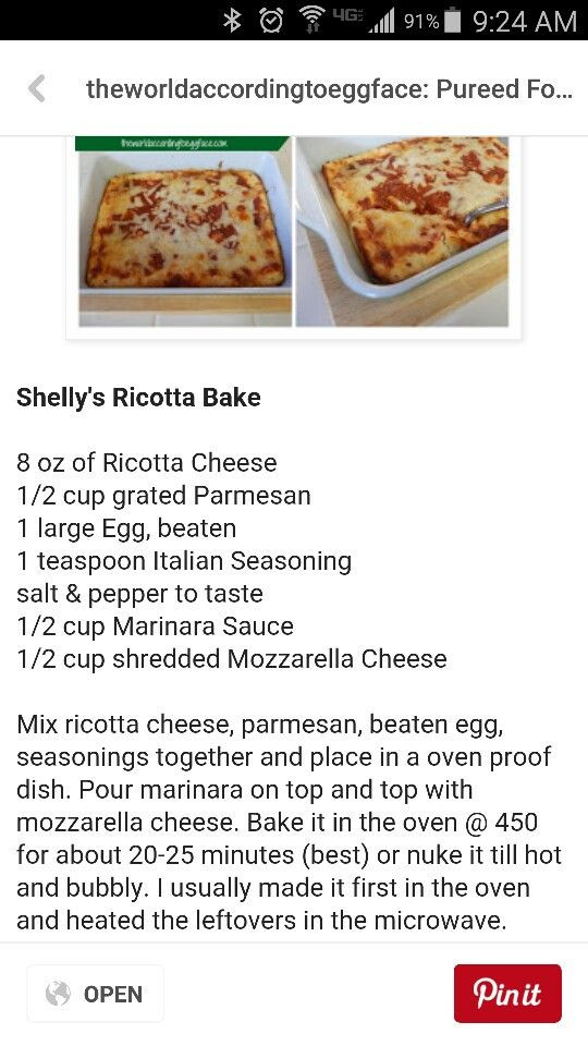 Ricotta Bake Bariatric Weight Loss Surgery
 Low carb Ricotta bake can be made in mini loaves for
