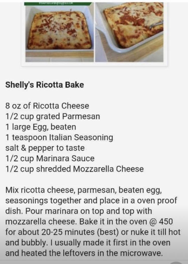 Ricotta Bake Bariatric Weight Loss Surgery
 Ricotta bake With images
