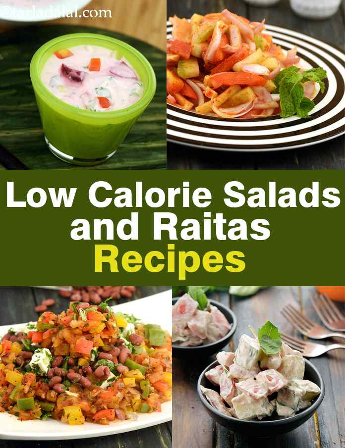 Salad Recipes Low Calorie Diet
 Low calorie Indian salads raitas Weight loss Tarladalal