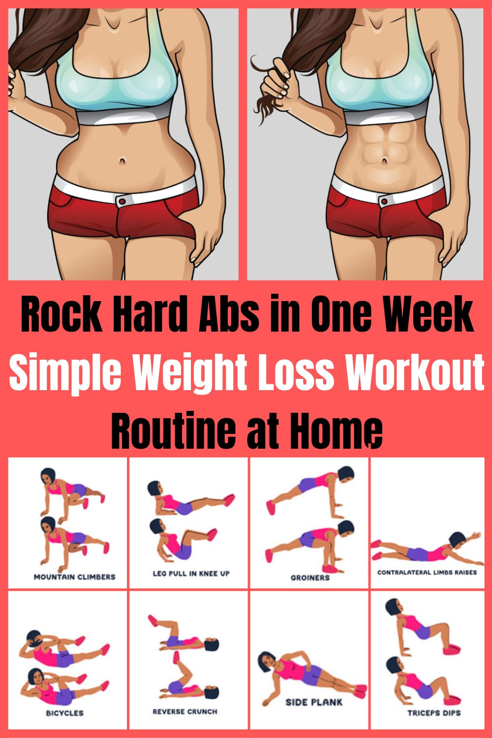 Simple Weight Loss Exercises
 Rock Hard Abs in e Week Simple Weight Loss Workout