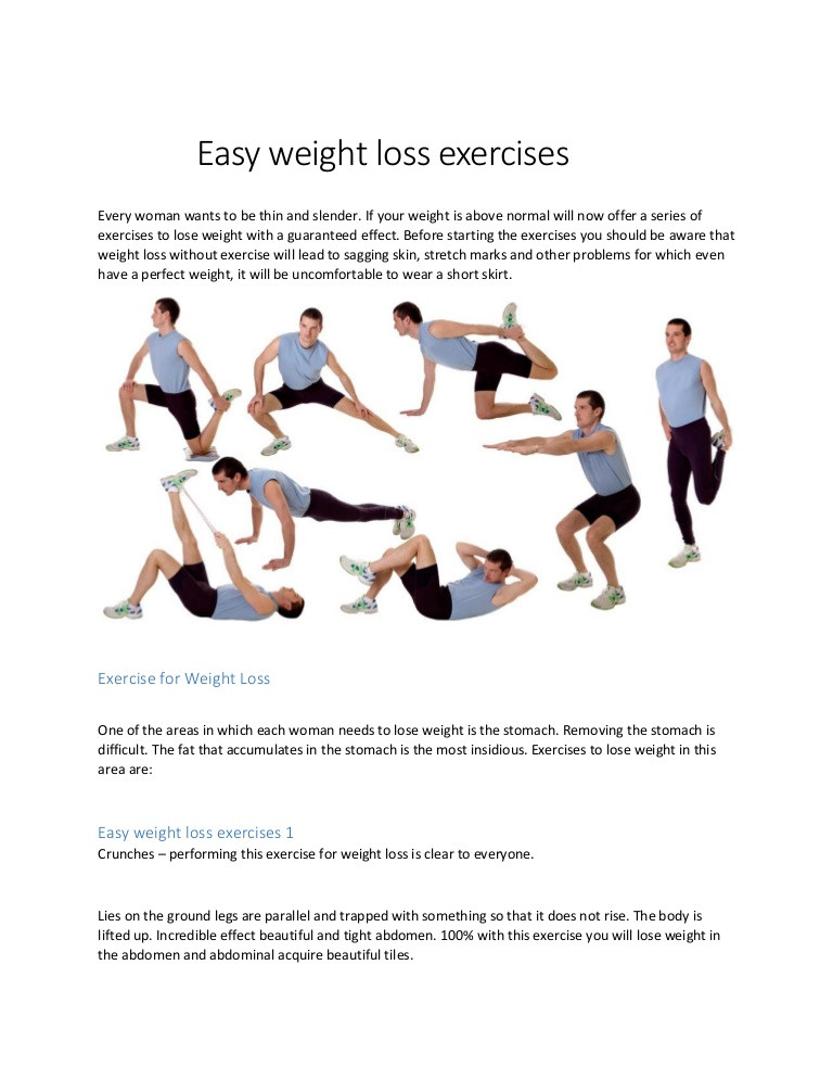Simple Weight Loss Exercises
 Easy weight loss exercises