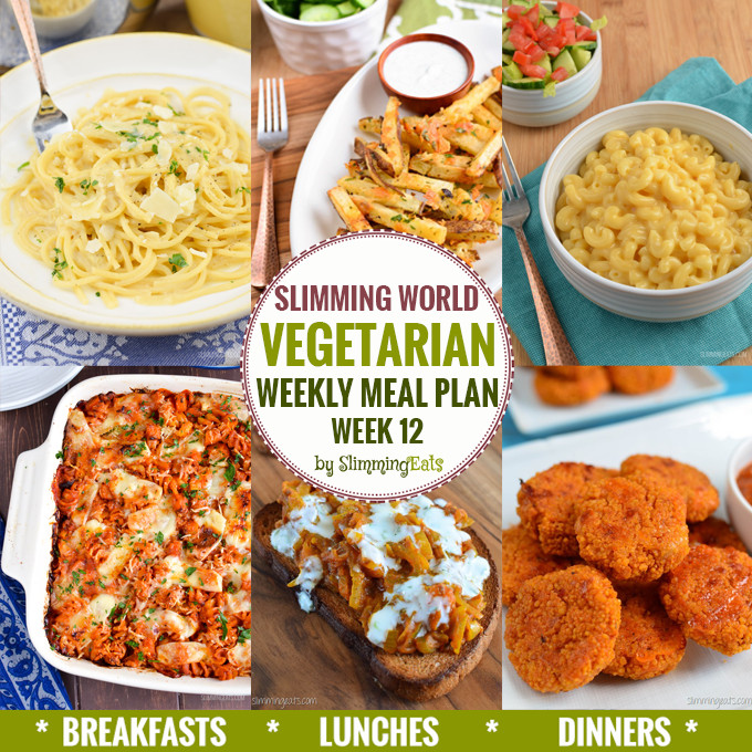 Slimming World Vegan Plan
 Slimming Eats Ve arian Weekly Meal Plan Week 12