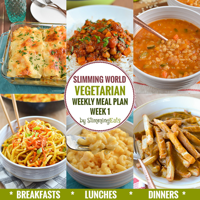 Slimming World Vegan Plan
 Slimming Eats Ve arian Weekly Meal Plan Week 1
