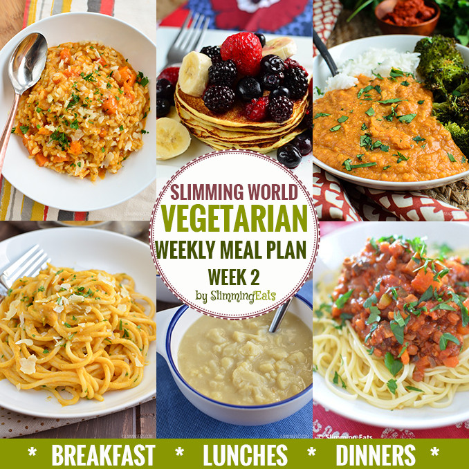 Slimming World Vegan Plan
 Slimming Eats Ve arian Weekly Meal Plan Week 2
