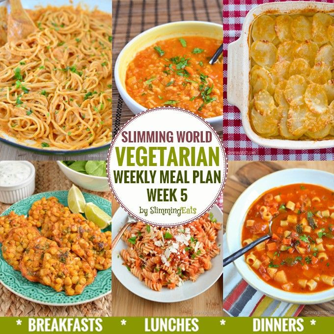 Slimming World Vegan Plan
 Slimming Eats Ve arian Weekly Meal Plan Week 5