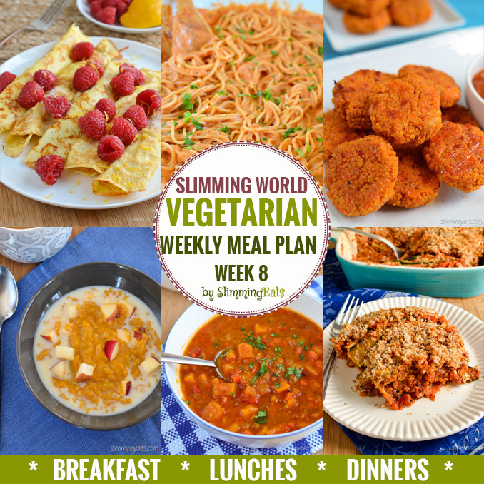 Slimming World Vegan Plan
 Slimming Eats Ve arian Weekly Meal Plan Week 8