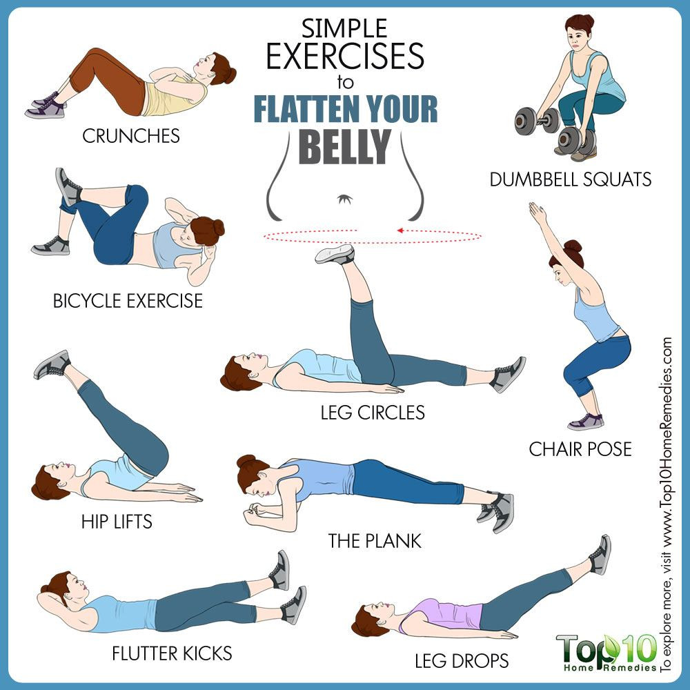 Stomach Weight Loss Exercises
 10 Simple Exercises to Flatten Your Belly