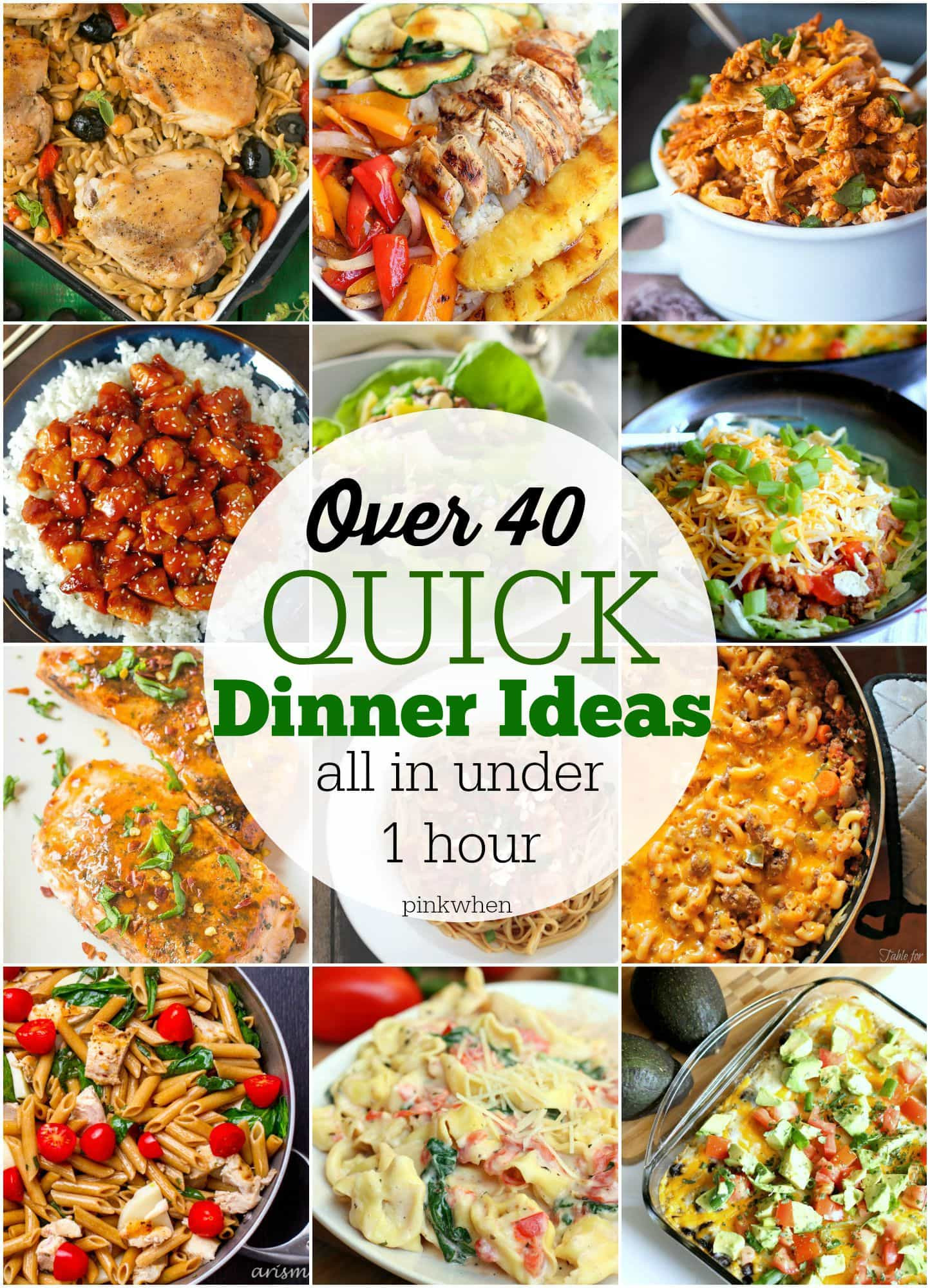 Super Easy Dinner
 40 Quick Dinner Ideas PinkWhen