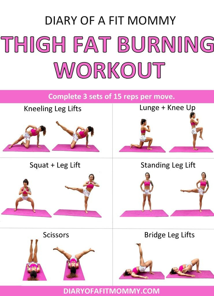 Thigh Fat Burning Workout
 Pin on Diary of a Fit Mommy Sia Cooper