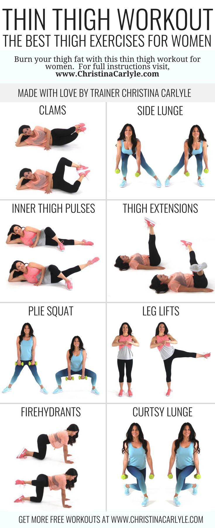 Thigh Fat Burning Workout
 133 best Leg Workouts images on Pinterest