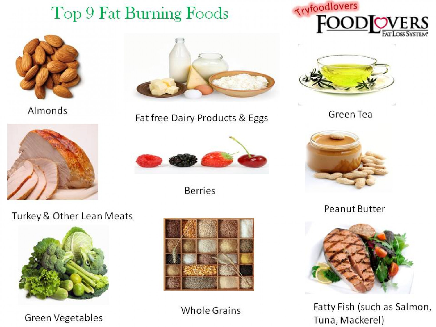 Top Fat Burning Foods
 Top 9 Fat Burning Foods