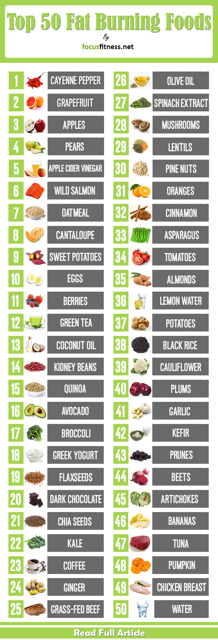 Top Fat Burning Foods
 Top 50 Fat Burning Foods For Weight Loss Focus Fitness