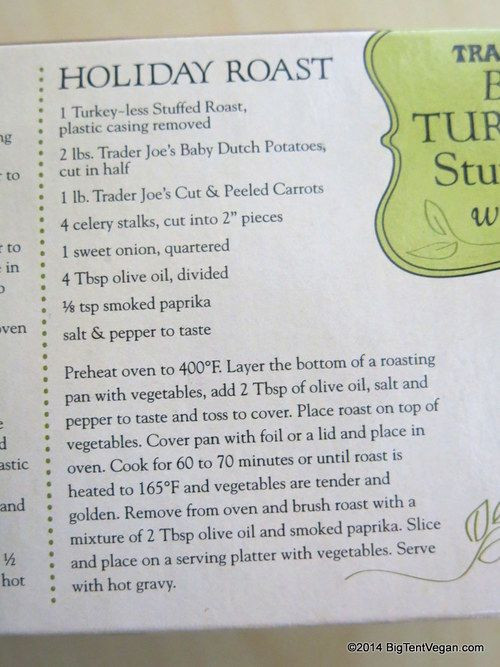 Trader Joes Plant Based Recipes
 Vegan Turkey less Roast from Trader Joe s 2014