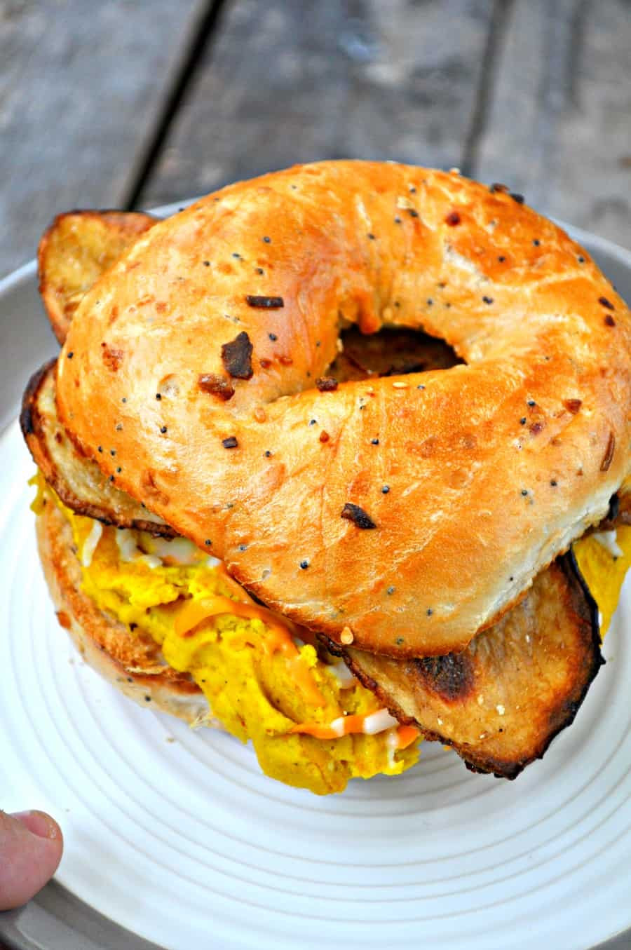 Vegan Breakfast Bagel
 Vegan Breakfast Bagel Sandwich Rabbit and Wolves