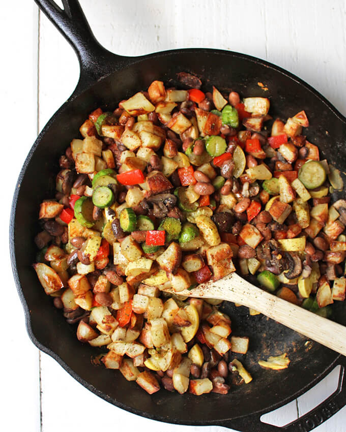 Vegan Breakfast Potatoes
 Bean Potato & Veggie Vegan Breakfast Hash