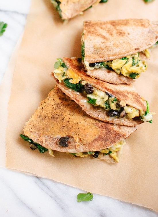 Vegan Breakfast Quesadilla
 Breakfast Quesadillas with Spinach and Black Beans