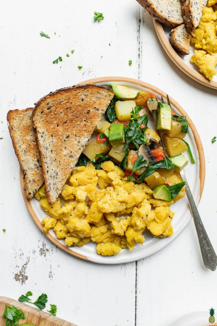 Vegan Breakfast Recipes Protein
 Chickpea Scramble Soy Free & High Protein Vegan Breakfast