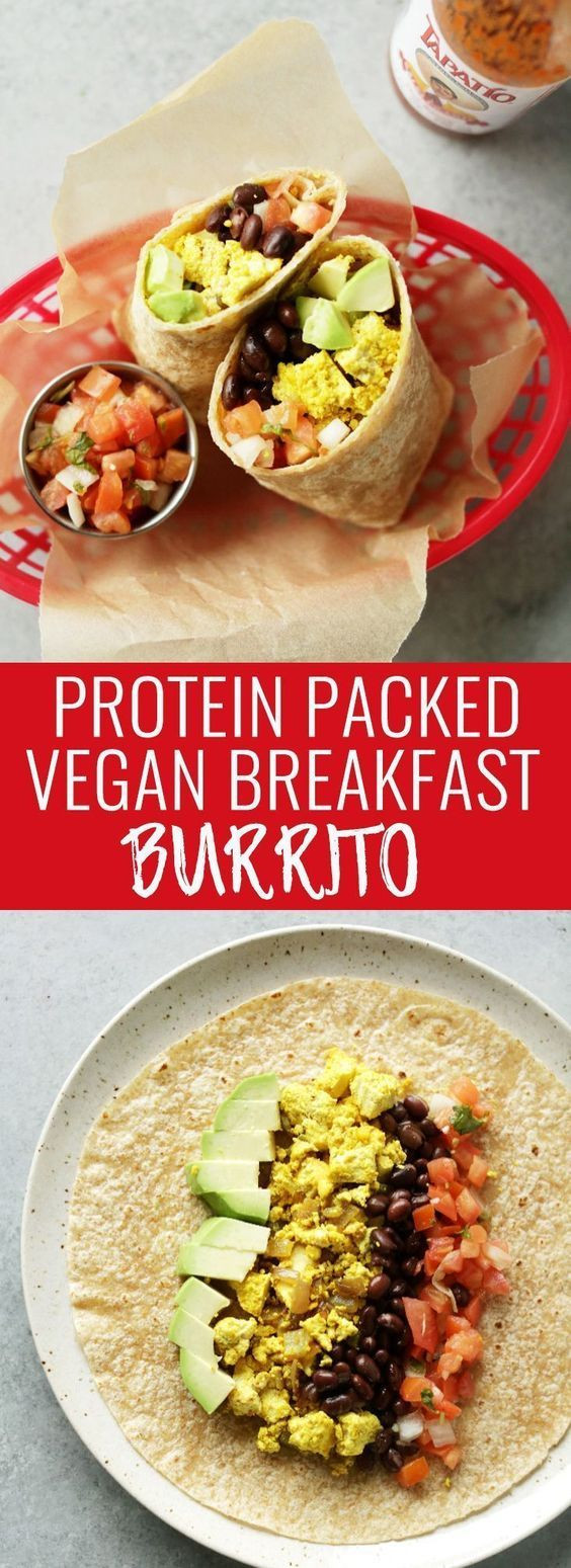 Vegan Breakfast Recipes Protein
 Protein packed vegan breakfast burrito