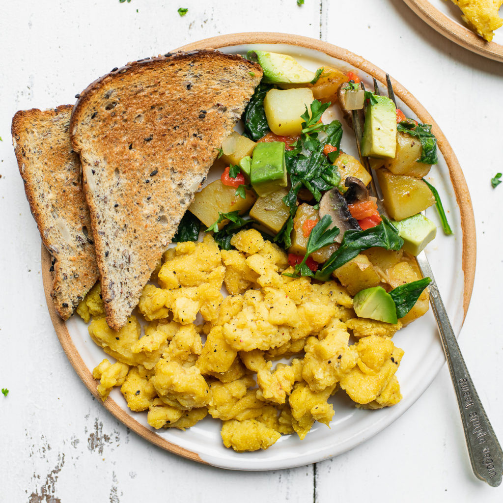 Vegan Breakfast Scramble
 Chickpea Scramble Soy Free & High Protein Vegan Breakfast