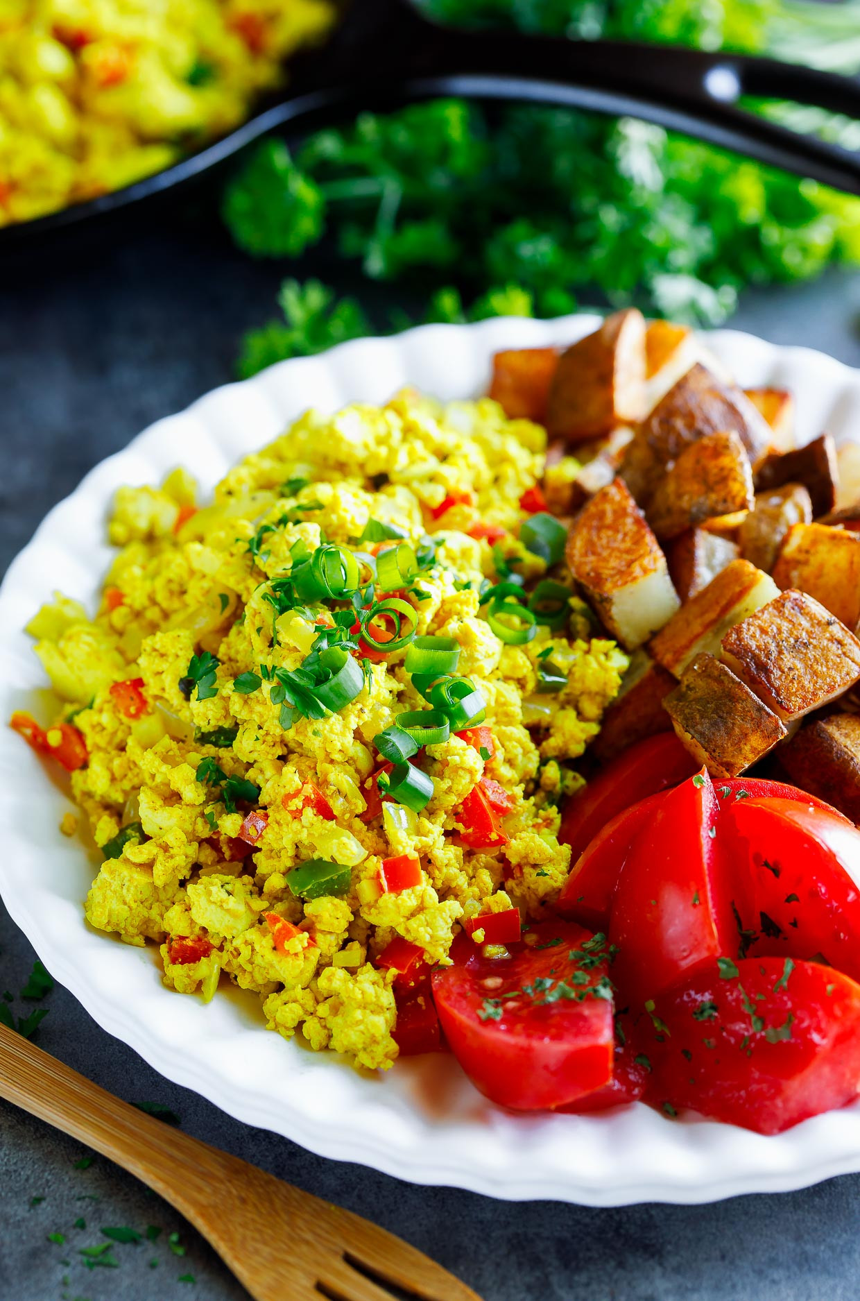 Vegan Breakfast Scramble
 Garden Veggie Tofu Scramble Tasty Vegan Breakfast Recipe