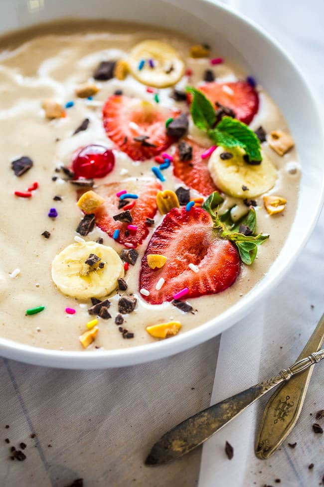 Vegan Breakfast Smoothie Bowl
 Banana Split Vegan Smoothie Bowl