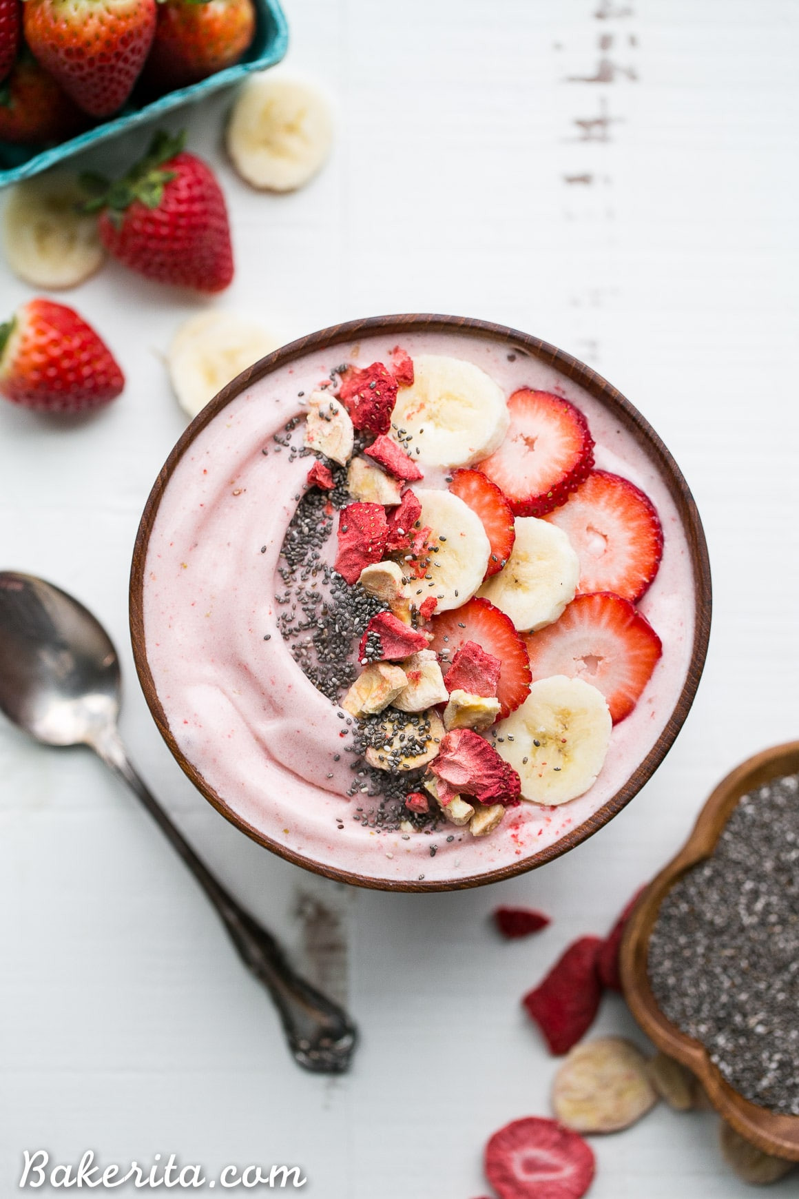 Vegan Breakfast Smoothie Bowl
 Strawberry Banana Smoothie Bowl Gluten Free Paleo & Vegan