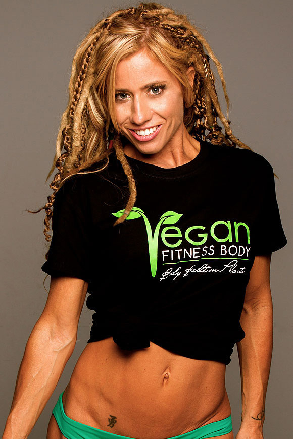 Vegan Fitness Model
 Vegan Fitness Body T Shirt – Body Built on Plants Black