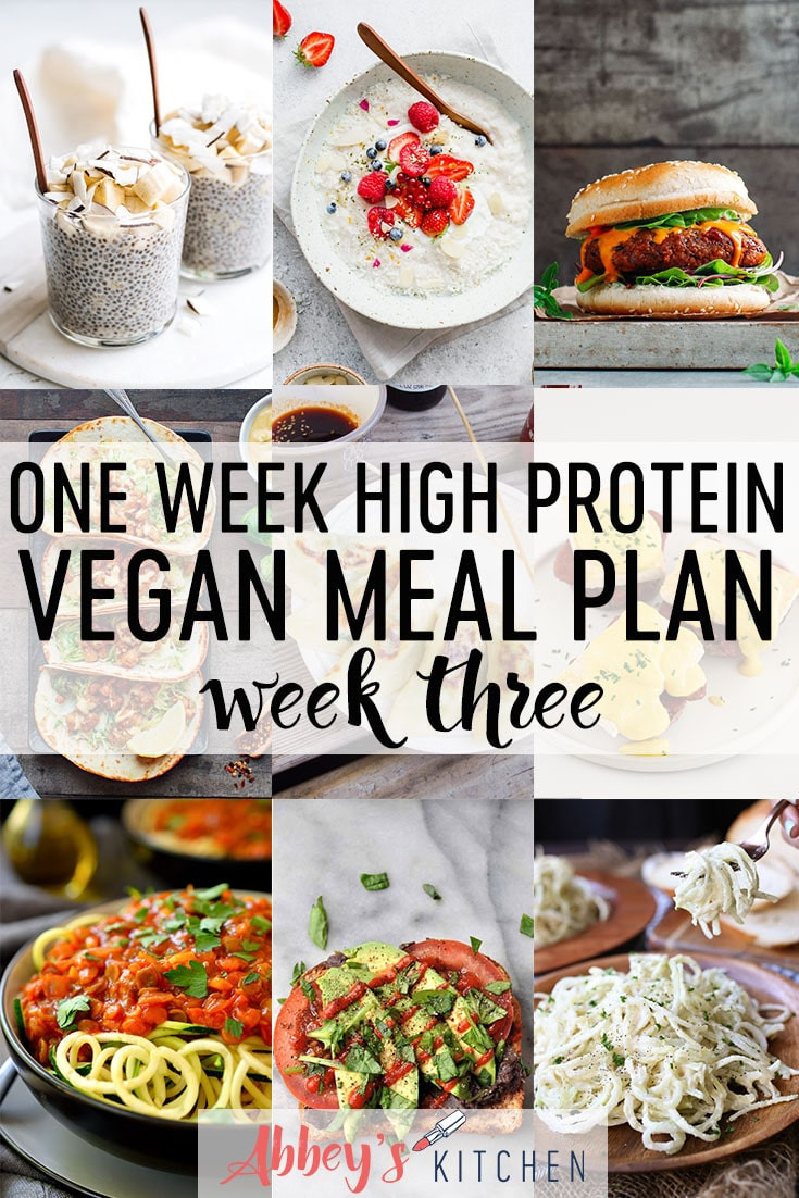 Vegan Plan Week
 e Week High Protein Vegan Meal Plan