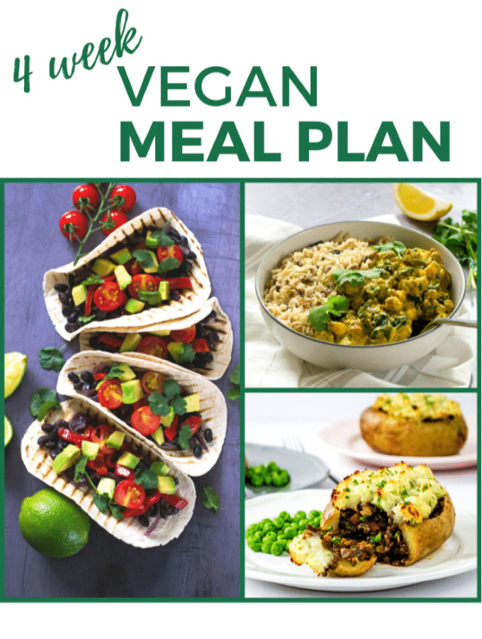 Vegan Plan Week
 Four Week Vegan Meal Plan and Shopping List The Veg Space