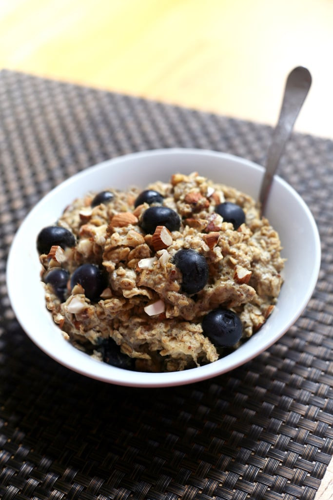 Vegan Protein Baked Oatmeal
 Blueberry Banana Protein Packed Baked Oatmeal