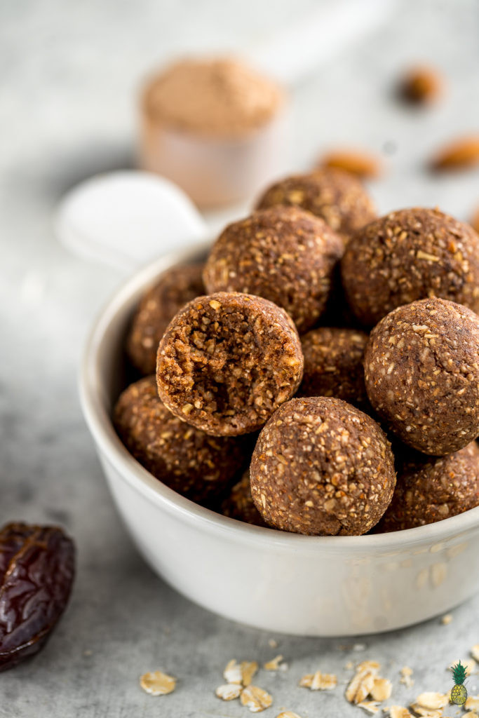 Vegan Protein Balls Healthy
 Chocolate Protein Bliss Balls oil gluten & refined